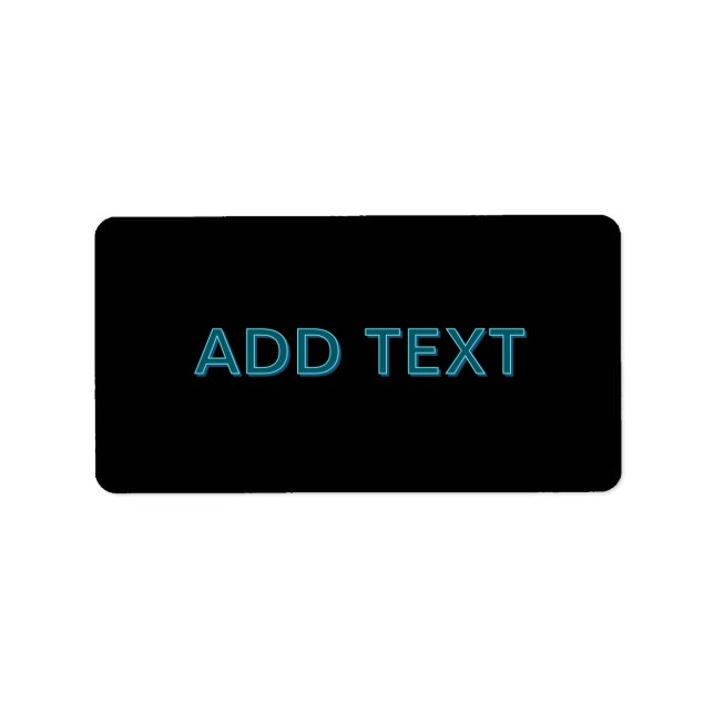 Redigerbart konturerat tecken med skugga adressetikett (Framsidan)