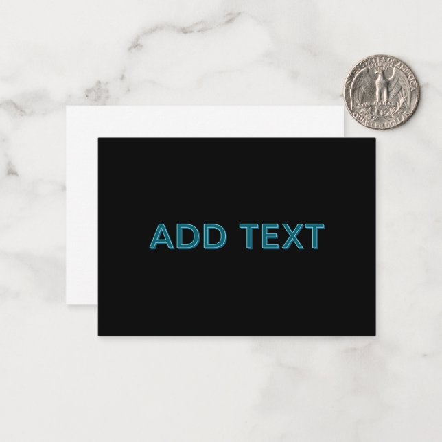 Redigerbart konturerat tecken med skugga anteckningskort (Fram/Back In Situ)