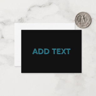 Redigerbart konturerat tecken med skugga anteckningskort