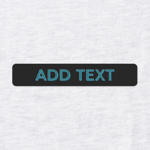 Redigerbart konturerat tecken med skugga klistermärke