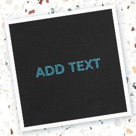 Redigerbart konturerat tecken med skugga pappersservett