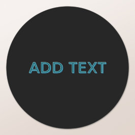 Redigerbart konturerat tecken med skugga runt klistermärke