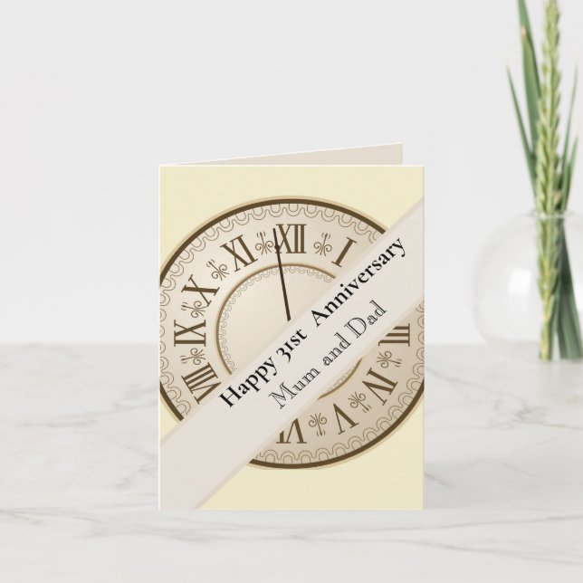 Redigerbart kort för 31a Bröllop-årsdagen (Framsida)