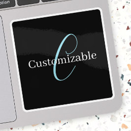 Redigerbart kursivt skript, svart, svart, vitt klistermärken