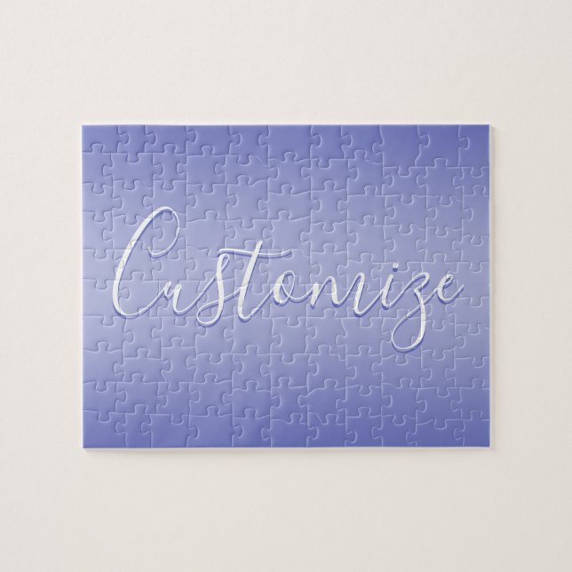 Redigerbart kursivt skript | Vit och Lila Violet Pussel (Horisontell)