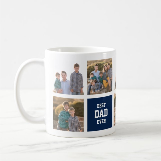 Redigerbart kvadrat Färg Varsity Best Pappa någons Kaffemugg (Vänster)