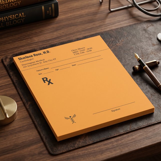 Redigerbart läkar-RX-recept Färgrik medicinsk Anteckningsblock (Editable Doctor RX Prescription Colorful Medical Office)