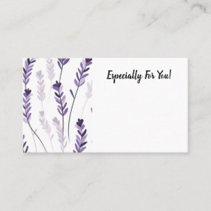 Redigerbart Lavender Flower Shop Bouquet-meddeland Visitkort