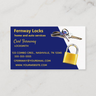 Redigerbart Locksmith-Affärskort Visitkort
