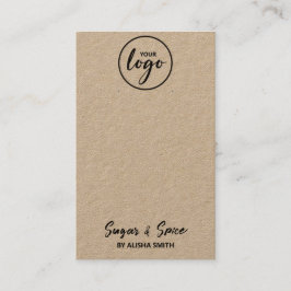 Redigerbart Logotyp Kraft Earring Packaging Cards Visitkort