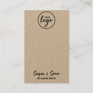 Redigerbart Logotyp Kraft Earring Packaging Cards Visitkort
