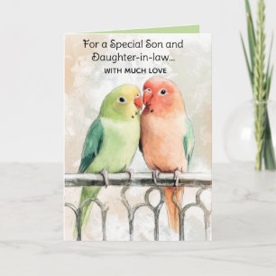 Redigerbart Love birds Valentines day Kort