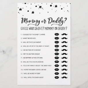 Redigerbart Mamma eller Baby Shower party-spel