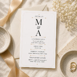 Redigerbart Monogram Minimal Lyxdetaljkort OSA Kort