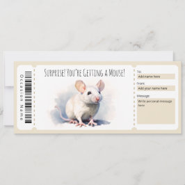 Redigerbart Mouse Gift-certifikat för ödla älskare Inbjudningar