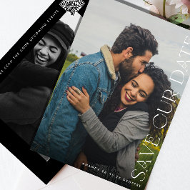 Redigerbart multifoto QR CODE Bröllop Spara Datumet