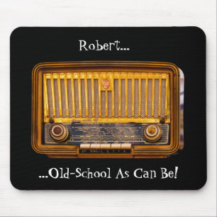Redigerbart Namn Antique Tube Retro Radio Mouse Pa Musmatta