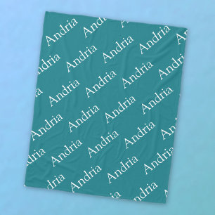 Redigerbart namn-styrt monogram fleecefilt