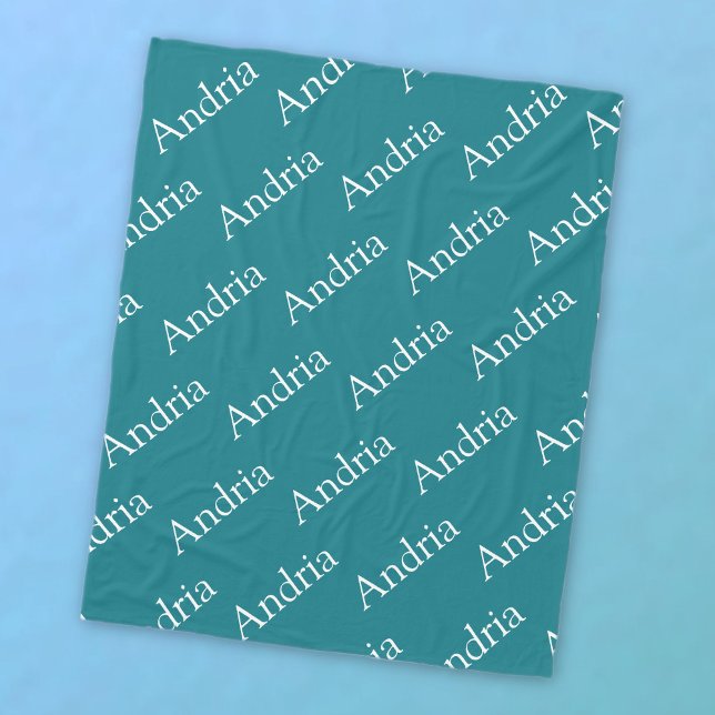 Redigerbart namn-styrt monogram fleecefilt (Skapare uppladdad)