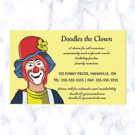 Redigerbart Party Clown Business Visitkort