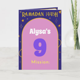 Redigerbart Ramadan- och Eid-Uppdrag-kort Tack Kort