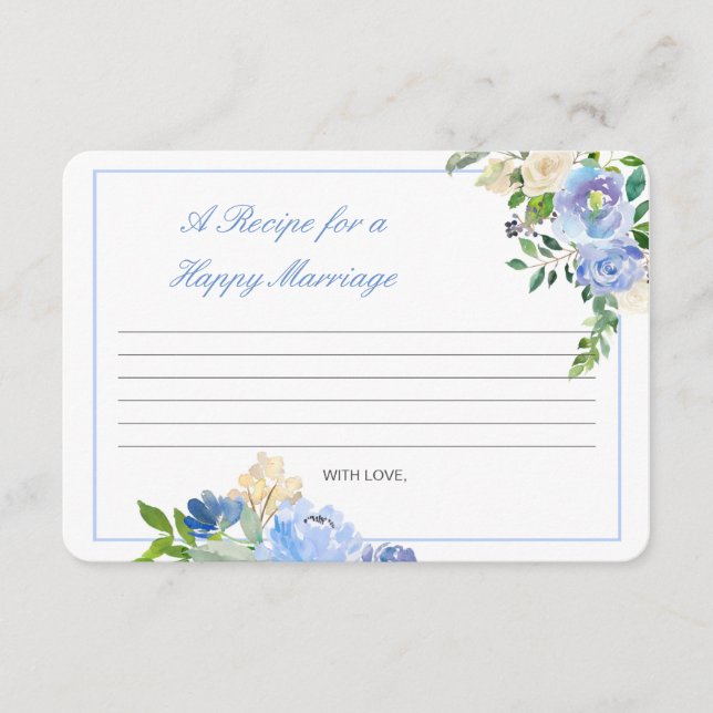 Redigerbart recept för ett lycklig giftermål-kort tilläggskort (Framsida)