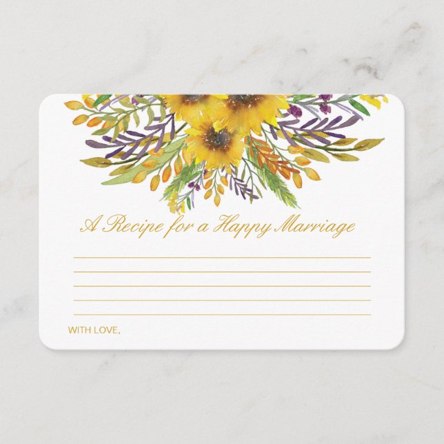 Redigerbart recept för ett lycklig giftermål-kort tilläggskort (Framsida)