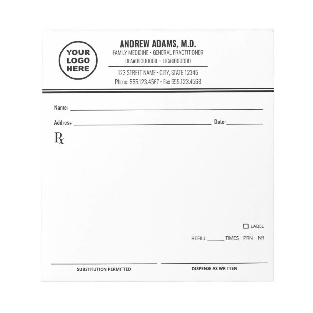 Redigerbart receptblock anteckningsblock (Framsida)