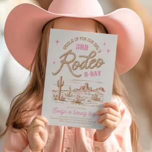 Redigerbart Rodeo Födelsedagsfest inbjudan