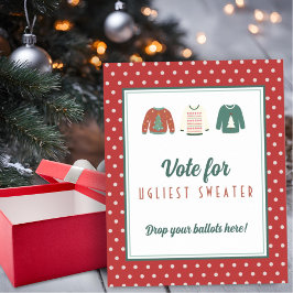 Redigerbart rösttecken för Ugly Sweater Party Poster
