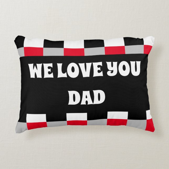 Redigerbart schackbräde mönster prydnadskudde (Framsidan)