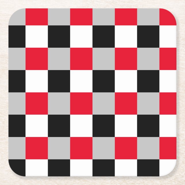 Redigerbart schackbräde mönster underlägg papper kvadrat (Framsidan)