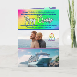Redigerbart Skojja Gay Cruise Birthday, Roligt Cat Kort