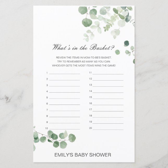 Redigerbart spel för babyskor i Basket (Framsida)