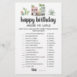 Redigerbart spel för Grattis på födelsedagen Värld