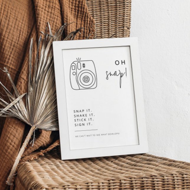 Redigerbart svart-vitt Bröllop-kameratecken Poster (Skapare uppladdad)