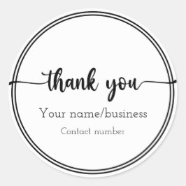 Redigerbart tackmärke/etikett Klassiskt runt märke