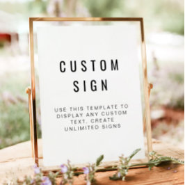 Redigerbart tecken för modern minimal Anpassningsb Poster