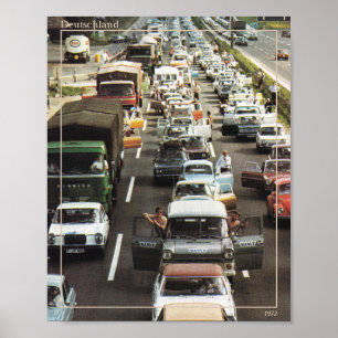 Redigerbart Vintage 1970-Tal Tyskland Foto Print Poster