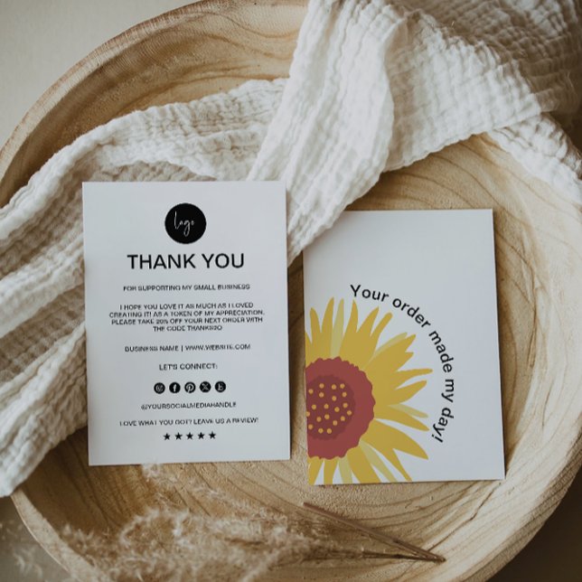 Redigerbart visitkort, tack. tack kort (Editable Business Thank You Card,)