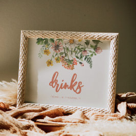 Redigerbart Wildblomsttecken Poster