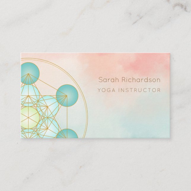 Redigerbart Yoga-instruktörskort Visitkort (Framsida)