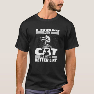Reding Cat Boat Row Rower T Shirt