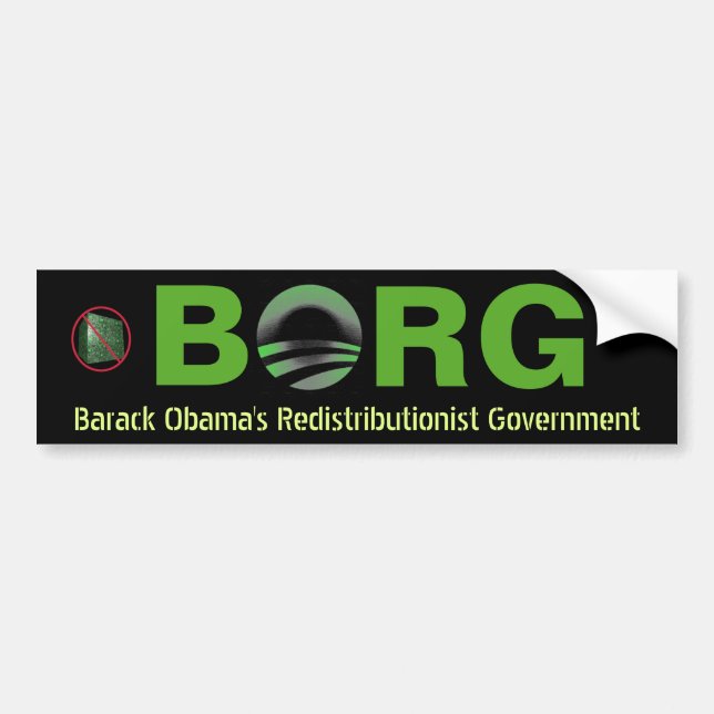 Redistributionistregering för BORG Barack Obama Bildekal (Framsidan)