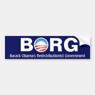Redistributionistregering för BORG Barack Obama Bildekal