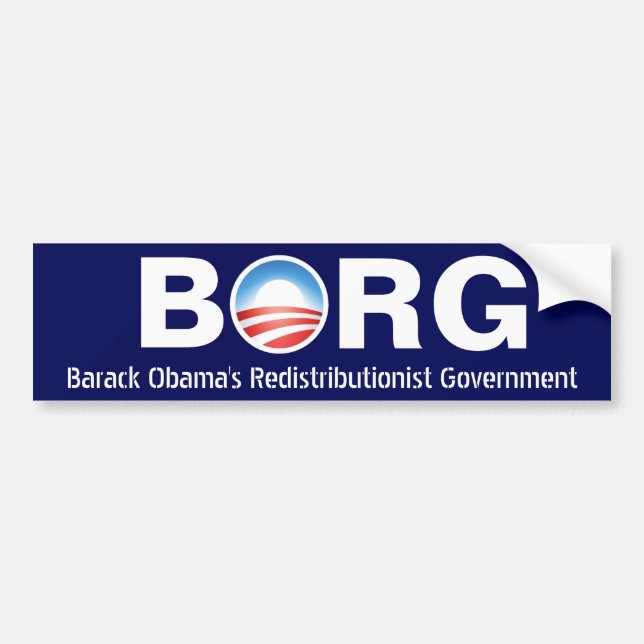 Redistributionistregering för BORG Barack Obama Bildekal (Framsidan)
