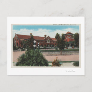 Redlands, CA - View of Smiley Bibliotek Vykort