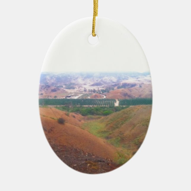 Redlands Kalifornien, USA i ny 3D Julgransprydnad Keramik (Framsidan)