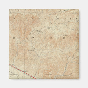 Redlands quadrangle som visar San Andreas Rift Magnet
