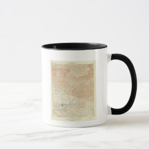 Redlands quadrangle som visar San Andreas Rift Mugg